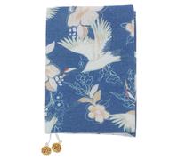 ABOOFAN Funda para Forrar Libros con Diseño Vintage de Grulla, Tejido Resistente y Portátil para Proteger Libros de Tapa Dura en Estudio y Viaje
