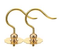 ABOOFAN Ganchos de Latón Pequeños para Jaula de Pájaros Pack de 2 Unidades Accesorios Resistentes para Colgar Jaulas en Interiores y Exteriores