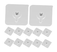 ABOOFAN Ganchos invisibles, Gancho sin rastro, Kit para colgar cuadros, Acrílico, 12PCS, aptos para diversas superficies, sin perforaciones, para paraguas y llaves en madera dura y