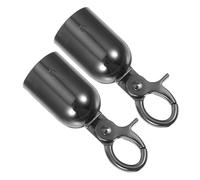 ABOOFAN Ganchos para Catenarias de 28mm con Conectores de Aleación de Zinc en Elegante Diseño Negro para Barreras y Barandillas en Aeropuertos y Eventos