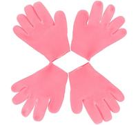ABOOFAN Guantes Hidratantes de Silicona para Manos Secas 2 Pares para Uso Nocturno Femenino Guantes para Aplicar Loción y Hidratante Durante la Noche Color Rosa