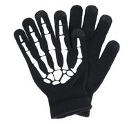ABOOFAN Guantes Térmicos de Ciclismo Estampado de Esqueleto Luminoso para Halloween un Par Talla Única Tejidos para Actividades al Aire Libre y Uso Nocturno