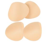 ABOOFAN Hombreras Adhesivas de Espuma Beige 1 CM 2 Pares para Chaquetas y Trajes Refuerzo Antideslizante Unisex para Hombros Diseño de Ángulo Recto Accesorio Ropa para Uso Diario