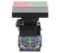 ABOOFAN Interruptor de Botón Pulsador Doble Posición Rectangular Normalmente Abierto y Cerrado Cubierta de Placa Alta Resistencia Control Eléctrico Manual para Iluminación y Equipos