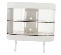 ABOOFAN Jabonera de Pared con Diseño Giratorio Soporte de Jabón Doble Blanco Drenaje Fácil Almacenaje Compacto para Baño Caja Contenedora sin Daño Desmontable y Práctica