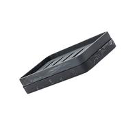 ABOOFAN Jabonera de Resina Doble Capa con Drenaje Soporte Rectangular para Baño y Cocina Diseño Duradero y Decorativo Jabón Blando y Mantiene Seco el Jabón