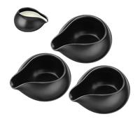 ABOOFAN Jarra de Cerámica para Leche Dispensador, Resistente al Desgaste y Apta para Servir Leche Caliente en Cafeterías y Restaurantes Occidentales, Pack de 3 Unidades