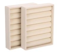ABOOFAN Joyero Anillos 2 Piezas, Bandeja Organizadora Compacta con Forro Suave para Almacenar y Proteger Anillos y Accesorios Pequeños, Ideal para Viaje y Hogar, Mujer