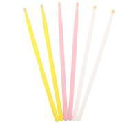 ABOOFAN Juego de 3 Pares de Baquetas 5A de Madera de Arce Baquetas de Colores Rosas y Amarillas para Batería Accesorios de Percusión para Músicos Principiantes y Adolescentes