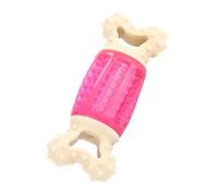 ABOOFAN Juguete Chirriante para Perros Pequeños en Forma de Hueso, Resistente al Mordisco, Color Rosa, 1 Pieza, Adecuado para Masticar y Reducir Comportamientos Destructivos en Mascotas
