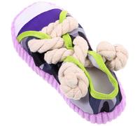 ABOOFAN Juguete Chirriante para Perros Pequeños y Medianos Forma de Zapato, Resistente al Mordisco y Hecho de Lona y Cuerda de Algodón para Mascotas