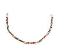 ABOOFAN Juguete para Loros de Cuerda de Algodón Colorida de 80 Cm, Escalera Giratoria y Columpio para Jaulas, Juguetes de Ejercicio para Pájaros y Complementos para Aves