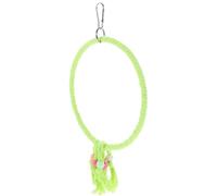 ABOOFAN Juguete Verde Columpio de Algodón de para Loros o Colgante Cuerda Resistente y Seguro para Jaula de Pájaros Escritorio
