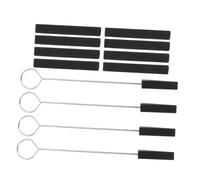 ABOOFAN Kit de Herramientas de Afinación para Piano 12 Piezas 4 Horquillas y 8 Barras Largas de Goma Negra Accesorio para Mantenimiento y Silenciamiento Preciso del Piano