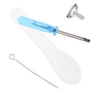 ABOOFAN Kit de Llenado para Urnas Pequeñas Embudo Mini de Acero Inoxidable, Destornillador Azul y Cucharilla, Accesorio Portátil para Cenizas de Mascotas y Joyería Funeraria, 4 Piezas
