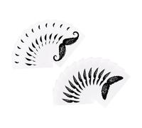 ABOOFAN Kit de Pegatinas de Cera Nariz y Protector de Barba, Fácil de Llevar Fuerte Adhesión, 24 Unidades de Pegatinas Pequeñas para Bigote y Uso Diario