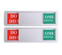 ABOOFAN Letreros Magnéticos de Privacidad Deslizantes para Oficina Señal No Molestar y Ocupado 2 Piezas Aluminio Plateado Uso Baños y Salas de Conferencias