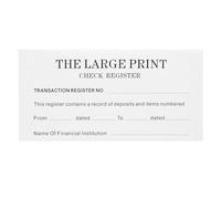 ABOOFAN Libro de Registro de Cheques Letra Extra Grande Cuaderno Organizador Financiero Personal para Control de Gastos y Presupuesto Libro de Contabilidad para Oficina y Gestión de