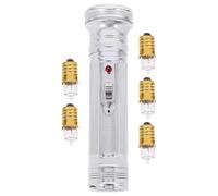 ABOOFAN Linterna de Mano Vintage de Hierro Estilo Retro sin Batería 2 Pilas Tamaño D y 5 Bombillas LED para Camping, Senderismo y Uso Exterior Portátil