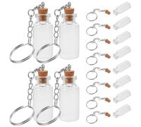 ABOOFAN Llavero con Mini Botellas de Vidrio 5ml para Manualidades y Regalos Creativos, Pack de 12 Piezas con Tapa, Adecuado para Fiestas y Viajes