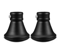 ABOOFAN - Lote de 2 puntas decorativas para barra de cortina de hierro de 28 mm, color negro mate para salón de dormir