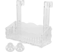 ABOOFAN Maceta Acrílica para Plantas Acuáticas Grande Ventosa Transparente y Gancho Doble Soporte Colgante para Peceras Cuenca de Planta de Pecera Taza Accesorio para Acuarios de Cría