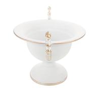 ABOOFAN Maceta Rústica Vintage de Hierro con Asa Resistente Maceta Alta Decorativa para Interiores y Exteriores Jarrón con Pedestal para Suculentas y Flores Adecuado para Bodas y