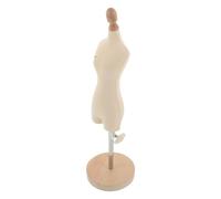 ABOOFAN Maniquí de Costura Miniatura 1/4 Base de Madera Modelo Pequeño para Drapeado y Fijación Alfileres Torso Ajustable Adecuado para Enseñanza y Proyectos de Confección
