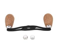 ABOOFAN Manivela de Carrete de Pesca Extendida 4 Rodamientos, Perilla de Madera, Accesorio Repuesto para Carretes Baitcasting y Curricán, Izquierda y Derecha, Uso en Lago y Playa, Mango