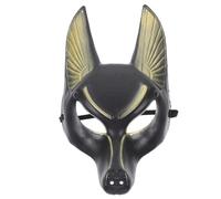 ABOOFAN - Máscara de Anubis egipcia vintage de plástico 35 x 7 x 3,5 en accesorio de cosplay y disfraces para fiestas de Halloween y carnaval