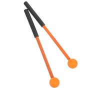 ABOOFAN Mazas de Xilófono y Marimba Cabeza de Goma y Mango de Madera Ergonómico Color Amarillo Negro Antideslizante 1 Par para Instrumentos de Percusión como Glockenspiel y de