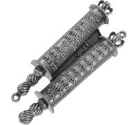 ABOOFAN Mezuzá de Metal Estilo Vintage con Pergamino para Decoración Religiosa del Hogar, Aleación de Zinc Artística y Delicada para Puerta