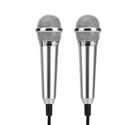 ABOOFAN Micrófono Compatible Apps de Karaoke y Grabación de Voz Varios estilos K Song para Teléfono Celular 2piezas, Mini Micrófono Metálico Directividad 360° Varios estilos