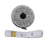 ABOOFAN Mini Cinta Métrica Flexible de Tela Suave 1,5 M con Gemas de Imitación, Doble Escala Métrica E Imperial, Retráctil y Ligera para Costura, Manualidades y Uso Médico