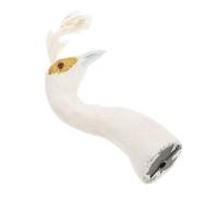 ABOOFAN Modelo De Cabeza De Pavo Real Simulada. El Modelo El Banquete Pájaro Falso Pavo Real Decoraciones De Mesa De Boda Adornos De Estatua De Artesanía De Pájaros Simulac Pluma Blanco