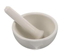 ABOOFAN Mortero de Cerámica Tazón para Moler Condimentos, Blanco, Superficie Lisa, Diseño Ergonómico del Mazo, para Cocina