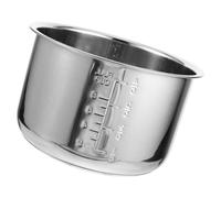 ABOOFAN Olla de Repuesto para Olla Arrocera 4l Acero Inoxidable Plata | Cubeta de Acero Inoxidable, Interior de Cocina Eléctrica, Cocción Lenta, 4l, Reemplazo Práctico