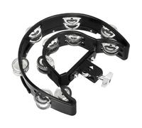 ABOOFAN Pandereta de Percusión para Adultos Campanas Dobles, Material Metal y Abs, Sonido Claro y Diseño Portátil para Eventos y Día del Niño