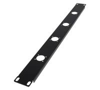 ABOOFAN Panel de Rack Abatible 1U Negro 4 Orificios para Montaje Xlr Organizador y Gestión Profesional de Cables para Armarios de Audio y Redes Panel de Conexiones Resistente para