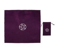 ABOOFAN Paño de Tarot para Lectura con Bolsa Pequeña de Franela Púrpura, Protección y Diseño Elegante para Rituales y Adivinación Portátil