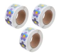 ABOOFAN Pegatinas de Recompensa Floral Holográfica Impermeables para Aula, 1500 Unidades en Rollos, Pegatinas Motivacionales para Pequeños y Materiales Escolares