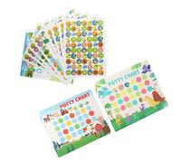ABOOFAN Pegatinas para Entrenamiento de Orinal Infantil Tabla de Recompensas para Niñas Diseño Divertido con Temas de Granja y Dinosaurios para Hábitos de Higiene