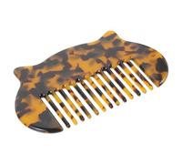 ABOOFAN Peine Antiestático de Acetato Diseño Orejas de Gato Mini Cepillo para Bolso Color Carey Peine Desenredante para Cabello Rizado y Grueso Adecuado para Viaje y Uso Diario