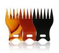ABOOFAN Peine Curvo Cabello para Hombre Set de 3 Unidades Ámbar Negro Marrón Accesorios de Peluquería Profesional Peine de Masaje Tamaño Pequeño Portátil para Uso Doméstico