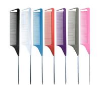 ABOOFAN Peines para Cardar Cabello Antistáticos 6 Piezas (, Morado,) para Salón Profesional y Uso Doméstico