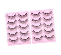 ABOOFAN Pestañas Postizas para Mujeres con Fibra Química y Rhinestones, 10 Pares, Naturales y Glamorosas para Fiestas de Halloween y Escenarios