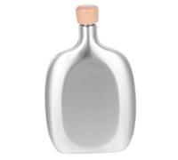 ABOOFAN Petaca de Acero Inoxidable Portátil con Tapa de Bambú Resistente la Corrosión Ligera y para Bebidas para Actividades al Aire y Viajes