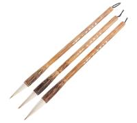 ABOOFAN Pinceles de Caligrafía para Principiantes 3 Pcs Cerdas Mixtas Tamaño Grande, Mediano y Pequeño para Pintura Acuarela y Escritura Kanji, Mango Resistente para Práctica Artística