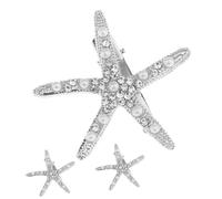 ABOOFAN Pinzas Cabello Forma de Estrella Plateadas Horquillas Metálicas para Novia Set de 3 Unidades Accesorios Decorativos para Mujer y Niñas Ideales para Bodas y Ocasiones Obsequios