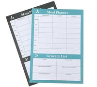ABOOFAN Planificador Semanal de Comidas Hogar 2 Cuadernos Desprendibles de Papel, Calendario Semanal para Menú de Comida y Lista de Compras